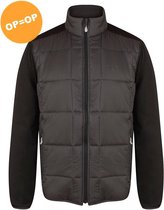 Quilted Panel Jacket - Grijs/Zwart