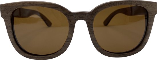 5one® Rome Walnut zonnebril met bruine lens - houten dames zonnebril van 5one® — afbeelding 4