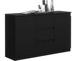 Pro-meubels - Dressoir Detroit - Zwart mat - Kast - 120 cm