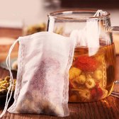 50 pièces - Sachets de thé vides - Sachets de thé pour thé en vrac - 7 x 5,5 cm - Faites votre propre thé - Tissu