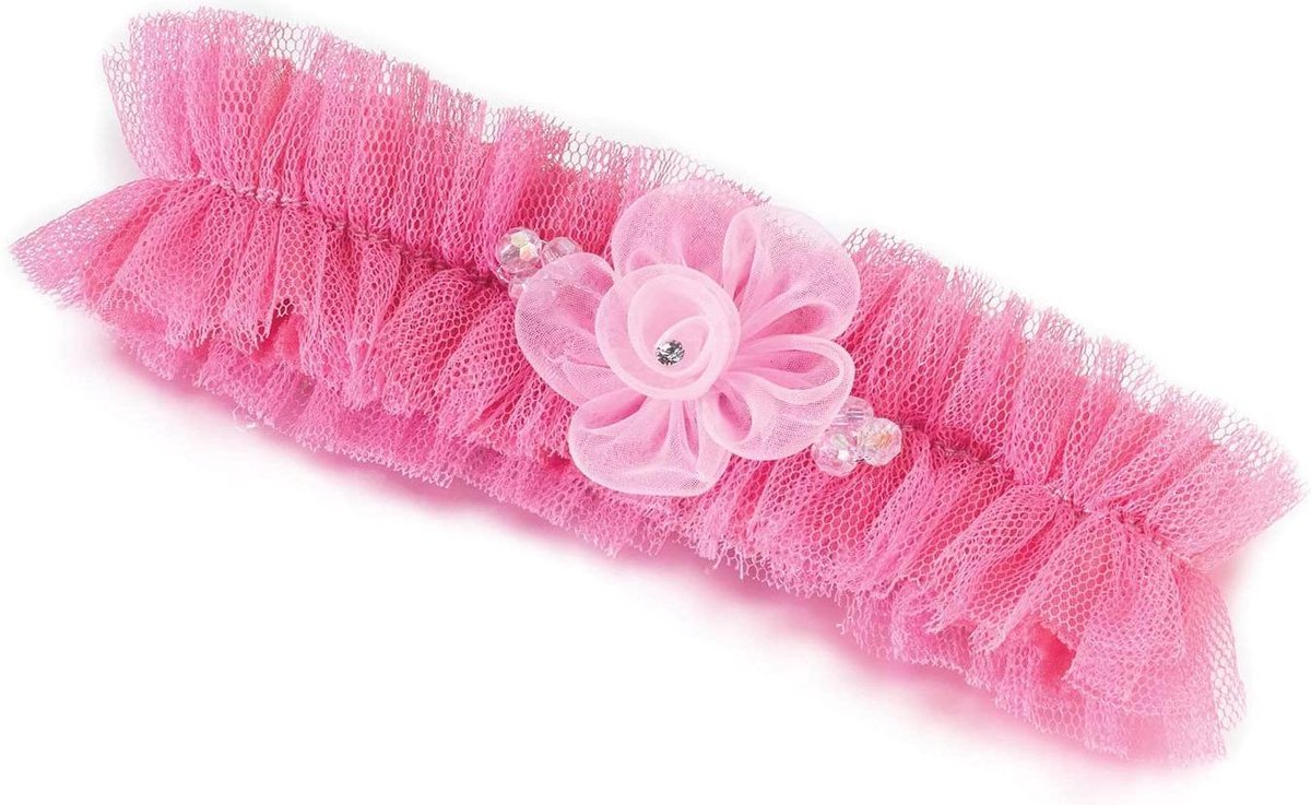 jazz Uitvoerder Panter Kousenbandje Pink Flower van het merk Lillian Rose - bruid - trouwartikelen  - kousenbandje | bol.com