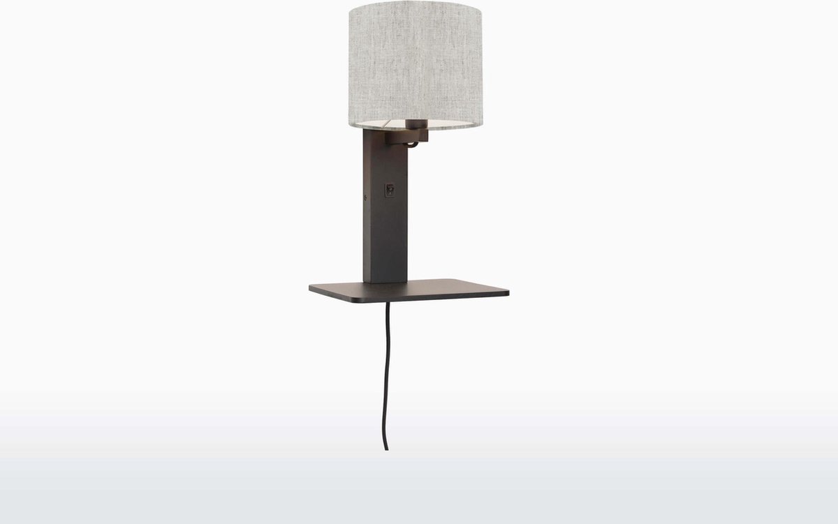GOOD&MOJO Wandlamp Andes - Bamboe Zwart/Naturel - 19x24x36cm - Binnen Scandinavisch,Bohemian