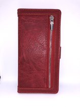 Samsung Galaxy NOTE 10 (PLUS) Luxury Wallet Case met pasjes (Rits) (Rood)