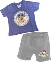 Paw Patrol set - broek + t-shirt - grijs/blauw - maat 86/92