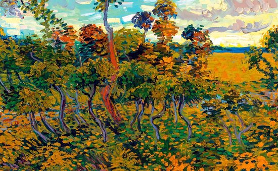 Affiche Lever de soleil à Montmajour - Vincent van Gogh | bol.com