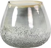 Light&Living- Windlicht-Vaas - Parata - Glas - Grijsblauw - H 14 x 14 cm