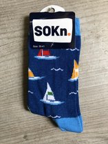 SOKn.trendy sokken "ZEILBOOT" 35-41  (Ook leuk om kado te geven !)