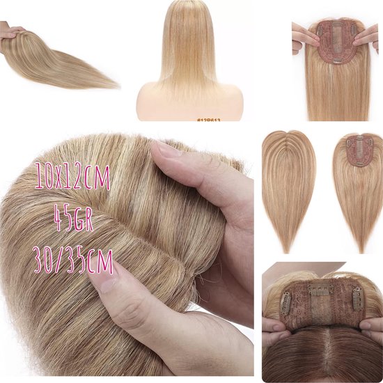 Bloeien Atlas aangenaam Haar Topper Hair Topper Haarstuk Pruik Toupet Clip In Extensions BLOND  CARAMEL | bol.com