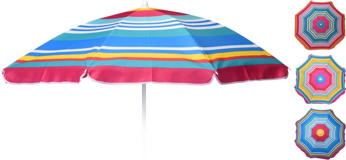 Homestyle Strandparasol Gestreept - Gekleurd - Ø 143 cm