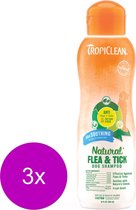 Tropiclean Natural Flea & Tick Shampoo Plus Soothing - Anti tekenmiddel - 3 x 355 ml