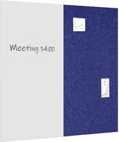 IVOL Whiteboard prikbord pakket 200x200 cm - 1 whiteboard + 2 akoestische panelen - Donkerblauw