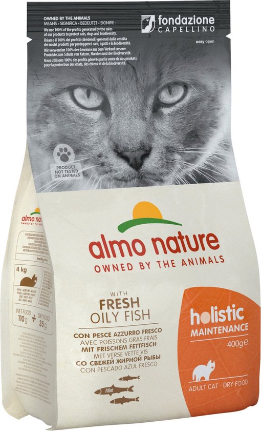 Almo Nature Cat Droog Witvis/Rijst 400 gr