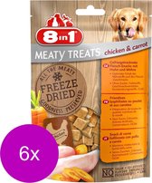 8in1 Freeze Dried 50 g - Hondensnacks - 6 x Eend&Wortel