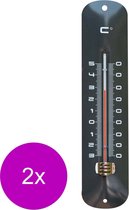 Nature Muurthermometer - Thermometer - 2 x Antraciet