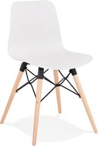 Alterego Scandinavische stoel 'TONIC' wit design
