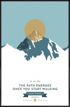 JUNIQE - Poster i kunststof lijst Mount Everest goud - foto -30x45