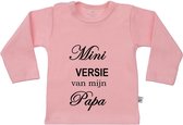 Shirts roze lange mouw tekst daddy little girl. 86/92