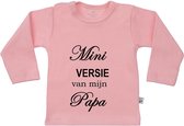 Shirts roze lange mouw tekst daddy little girl. 86/92