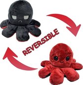 Mood Octopus Knuffel - As seen on TikTok -  (zwart/bordeauxrood)