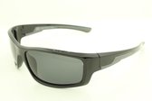 sportbril met zwart - grijs montuur en zwarte glas. P- S4368. Gepolariseerd.