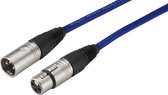 IMG Stageline MECN-100/BL high quality XLR/M - XLR/F  Neutrik kabel 1 meter