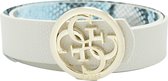Guess - Albury Rev Not Adjust Pant Belt - Stone/Aqua Python - Dames - Maat L