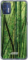 6F hoesje - geschikt voor Motorola Moto G9 Plus -  Transparant TPU Case - Bamboo #ffffff