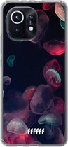 6F hoesje - geschikt voor Xiaomi Mi 11 -  Transparant TPU Case - Jellyfish Bloom #ffffff