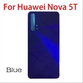 Back Glass Rear Cover Voor Huawei Nova 5T Batterij Back Cover Blauw