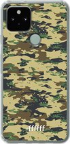 6F hoesje - geschikt voor Google Pixel 5 -  Transparant TPU Case - Desert Camouflage #ffffff