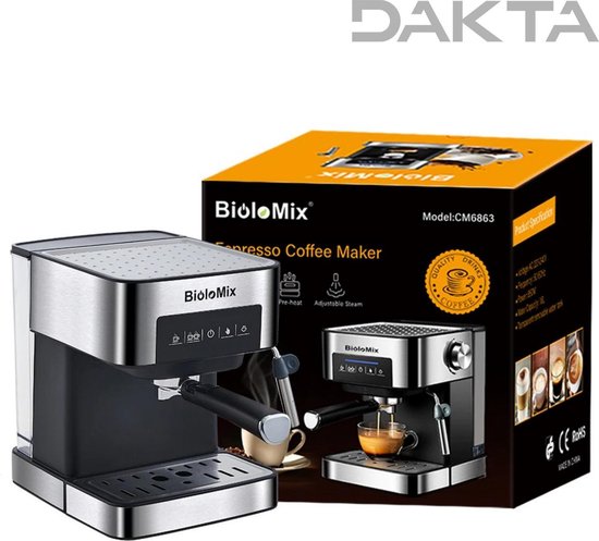 Dakta® | Koffiezetapparaat | 2 kopjes | Nespresso koffiemachine |  Melkopschuimer |... | bol.com