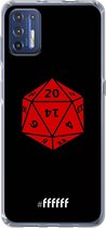 6F hoesje - geschikt voor Motorola Moto G9 Plus -  Transparant TPU Case - D20 - Black #ffffff