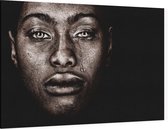 De Traan op zwarte achtergrond - Foto op Canvas - 60 x 40 cm