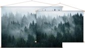 Misty Forest,  - Foto op Textielposter - 120 x 80 cm