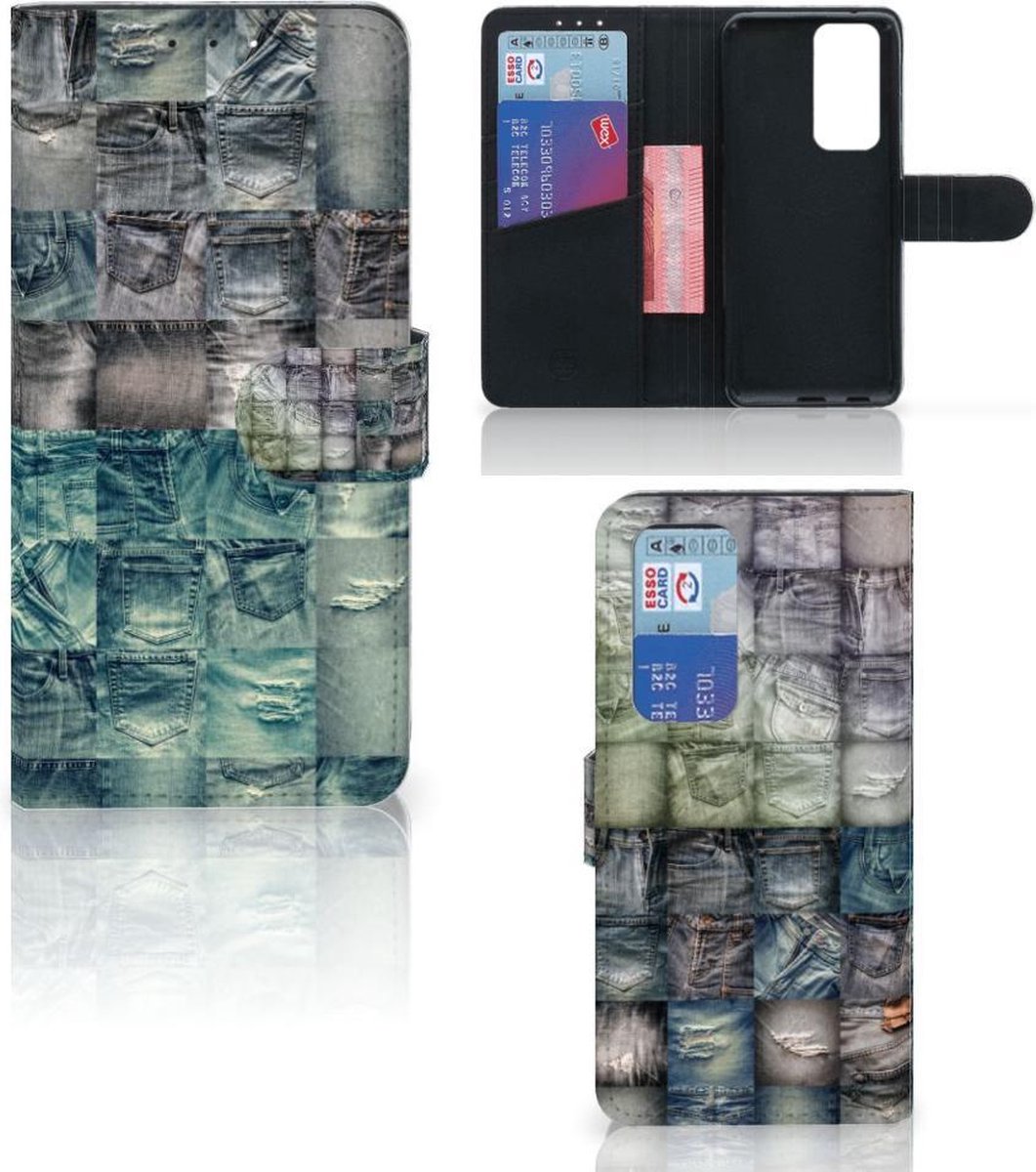Wallet Case met Pasjes OPPO Find X3 Neo 5G Spijkerbroeken