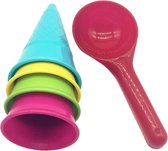 zandbak speelgoed - 1 + 1 gratis - zandvormpjes - strandspeelgoed - zandspeelgoed ijsjes - zand vormen