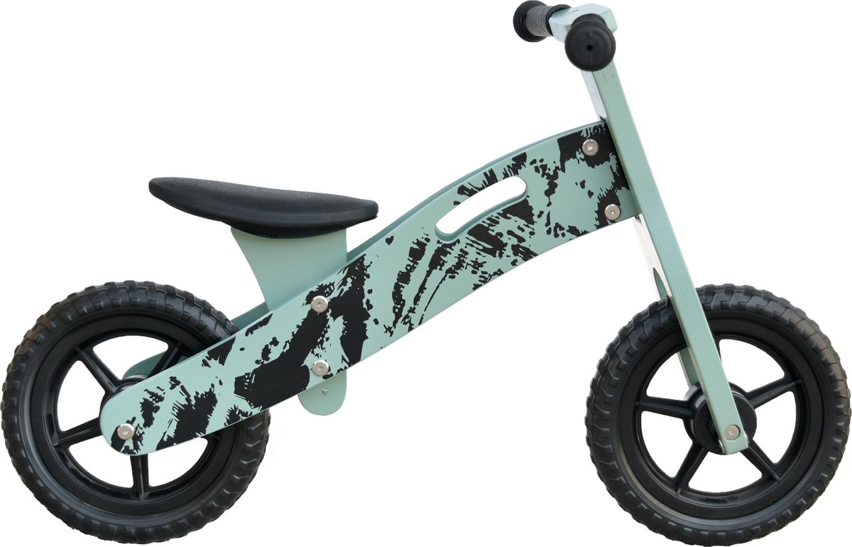 Loopfiets Hout Groen Distress VanPauline