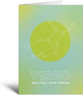 Verjaardagskaart - Maagd - Astrologie - Sterrenbeeld - Virgo - Cadeau - Zodiac - Taart