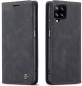 CaseMe Book Case - Samsung Galaxy A12 Hoesje - Zwart