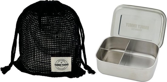 Yummii Yummii - Bento Lunchbox - Medium +3 - RVS - Stainless Steel