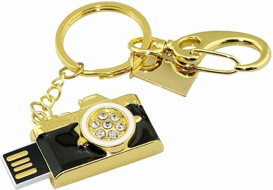 Pendrive USB Stick Juwelen 16GB - Camera Vorm - Super Chique -  Sleutelhanger - Zwart... | bol.com