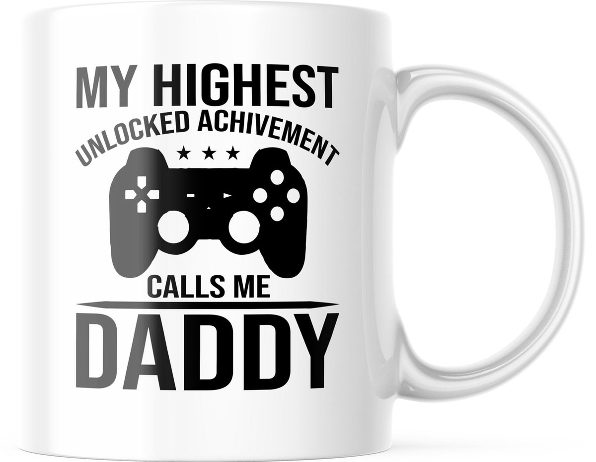 Vaderdag Mok Gamer My Highest Unlocked Achivement Calls Me Daddy