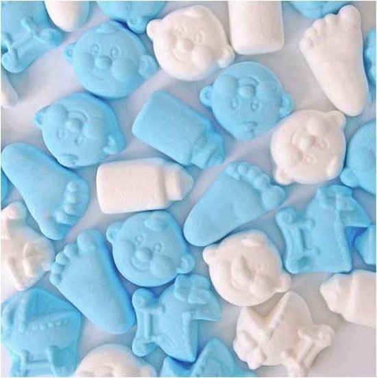 Babymix snoep (foam) blauw/ wit- geboortesnoep jongen- 700 gram | bol.com