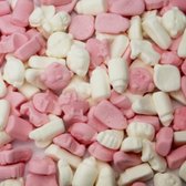 Babymix (foam) babysnoepjes- geboortesnoepjes- roze/ wit meisje- 700 gram