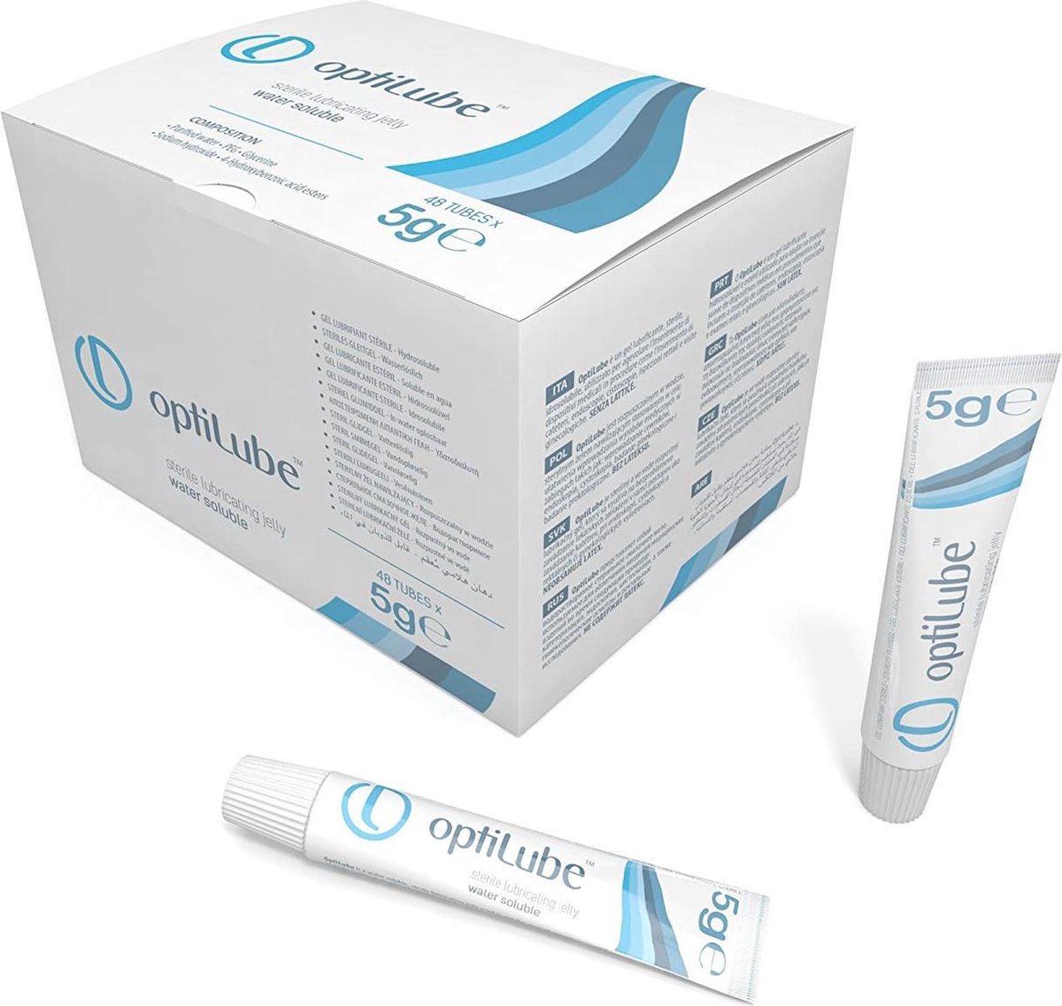 Goedkoopste OptiLube Steriel Glijmiddel Gel Tube 5g - 6 stuks