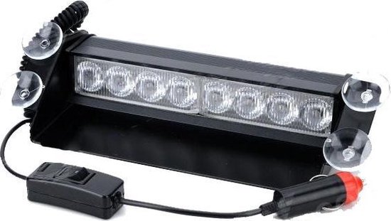 Motor / auto strobe LED light wit flitser 4xLED | bol.com