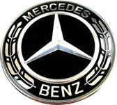 Mercedes naafdoppen Zwart krans 76mm - OEM Product - A 222 400 22 00 Naafdoppen -Naafkappen - Originele Velgen -