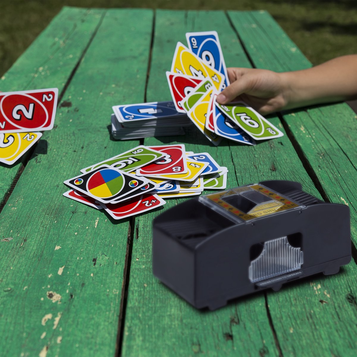 Automatische kaartschudmachine voor 2 decks, poker schudmachine van Merkloos / Sans marque — cadeau in Spellen & Speelgoed - foto 2