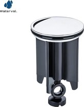 Waterval Metaalstop Waste Plug Universeel – Plugstop badkamer - afvoerplug voor wastafel en bidet - Waste-Stop Chrome 40mm