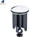 Waterval Metaalstop Waste Plug Universeel – Plugstop badkamer - afvoerplug voor wastafel en bidet - Chrome 40mm